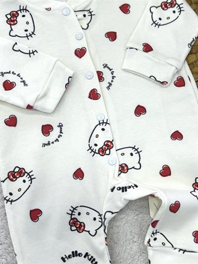 Hello Kitty Kalp Baskılı Kız Bebek Tulum (0-3/3-6/6-9/9-12 Ay)