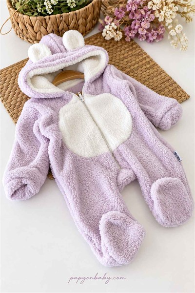 Kapüşonlu Kulaklı Peluş Bebek Kozmonot Tulum (0-3/3-6/6-9/9-12 Ay)