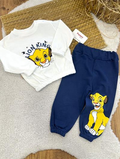 Lion King Baskılı 2ip Erkek Bebek Takım (6-9/9-12/12-18/18-24 Ay)