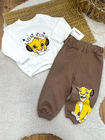 Lion King Baskılı 2ip Erkek Bebek Takım (6-9/9-12/12-18/18-24 Ay)