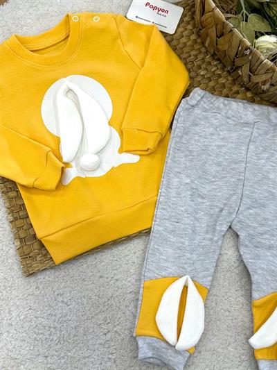 Tavşanlı Erkek Bebek 2li Takım (6-9/9-12/12-18 Ay)