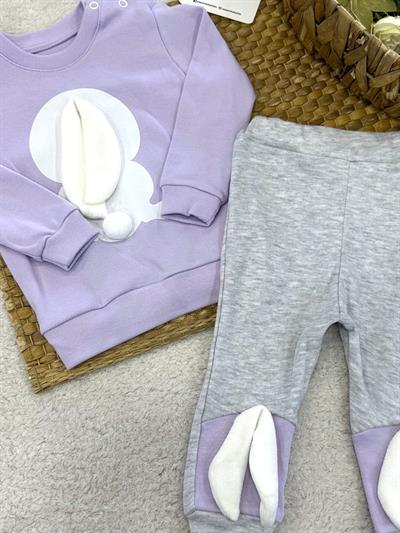 Tavşanlı Kız Bebek 2li Takım (6-9/9-12/12-18 Ay)