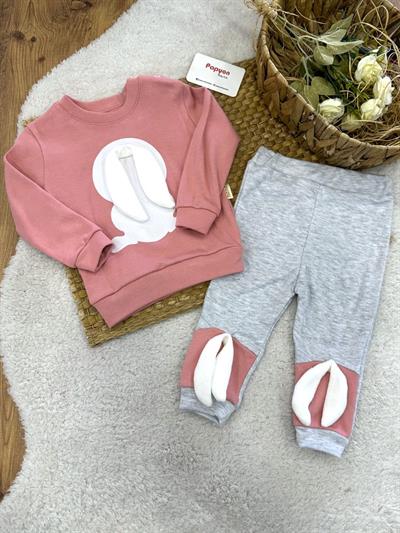Tavşanlı Kız Bebek 2li Takım (6-9/9-12/12-18 Ay)
