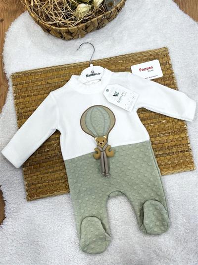 Balon Nakışlı Oyuncak Ayıcıklı Erkek Bebek Tulum (0-3/3-6/6-9/9-12 Ay)