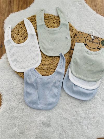 Natural Baby Jakarlı Erkek Bebek Organik 3lü Penye Önlük