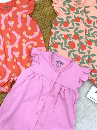 Clour Fruit Kız Bebek Yazlık 3lü Şort Tulum (0-3/3-6 Ay)