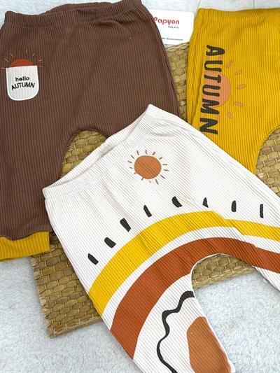 Oslo Model Erkek Bebek Manşetli 3lü Pantolon Alt (0-3/3-6 Ay)