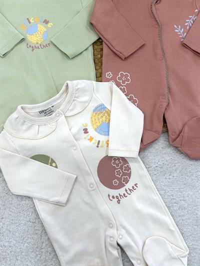 Sticking Together Kız Bebek 3lü Patikli Tulum (0-3/3-6 Ay)