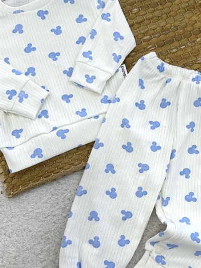 Mickey Desenli Erkek Bebek Pijama Takımı (6-9/9-12/12-18/18-24 Ay)