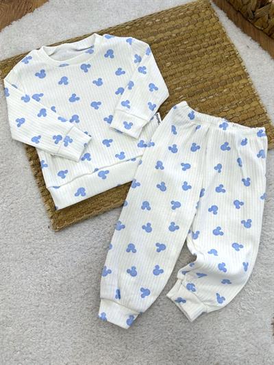 Mickey Desenli Erkek Bebek Pijama Takımı (6-9/9-12/12-18/18-24 Ay)
