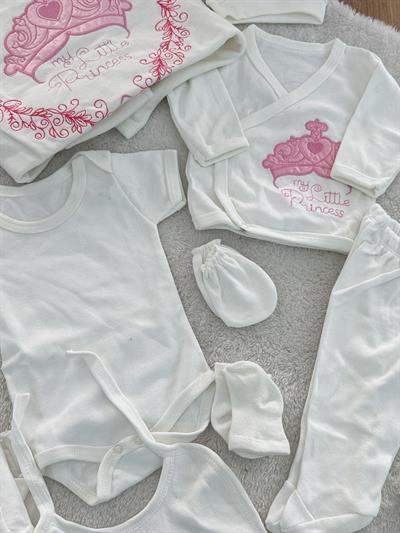 Prenses Nakışlı Kız Bebek 10lu Hastane Çıkışı