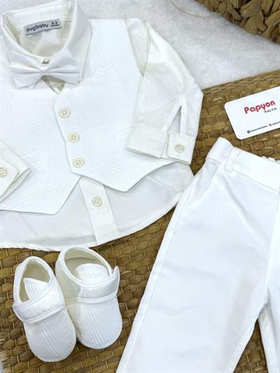 Gofre Klasik Erkek Bebek 4lü Mevlüt Takımı 0-3/3-6 Ay