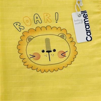 Roar Aslan Baskılı Tek Kat Müslin Bebek Battaniyesi 80x90 Cm