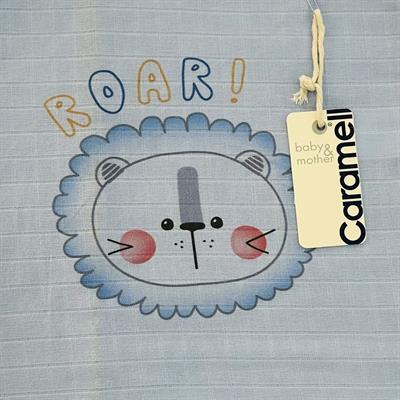 Roar Aslan Baskılı Tek Kat Müslin Bebek Battaniyesi 80x90 Cm