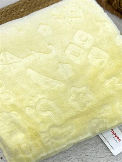 Kabartma Desenli Bebek Peluş Battaniye (90x100 Cm)