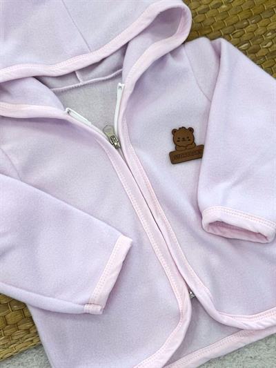 Armalı Kapşonlu Fermuarlı Bebek Polar Ceket (6-9/9-12/12-18/18-24 Ay)