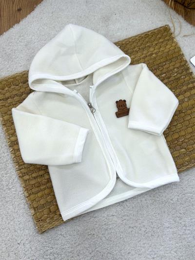 Armalı Kapşonlu Fermuarlı Bebek Polar Ceket (6-9/9-12/12-18/18-24 Ay)