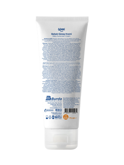 Organik İçerikli Bebek Güneş Koruyucu Kremi 75 ml (50 Faktör)