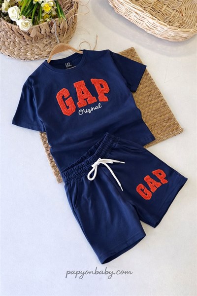 Süzene Gap Nakışlı Çocuk Şortlu Takım (3-4/4-5/5-6/7-8/9-10 Yaş)