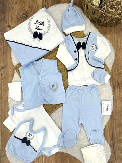 Little Man Smokin Model Yenidoğan Erkek Bebek 10lu Hastane Çıkışı