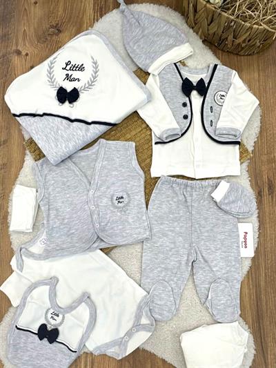 Little Man Smokin Model Yenidoğan Erkek Bebek 10lu Hastane Çıkışı