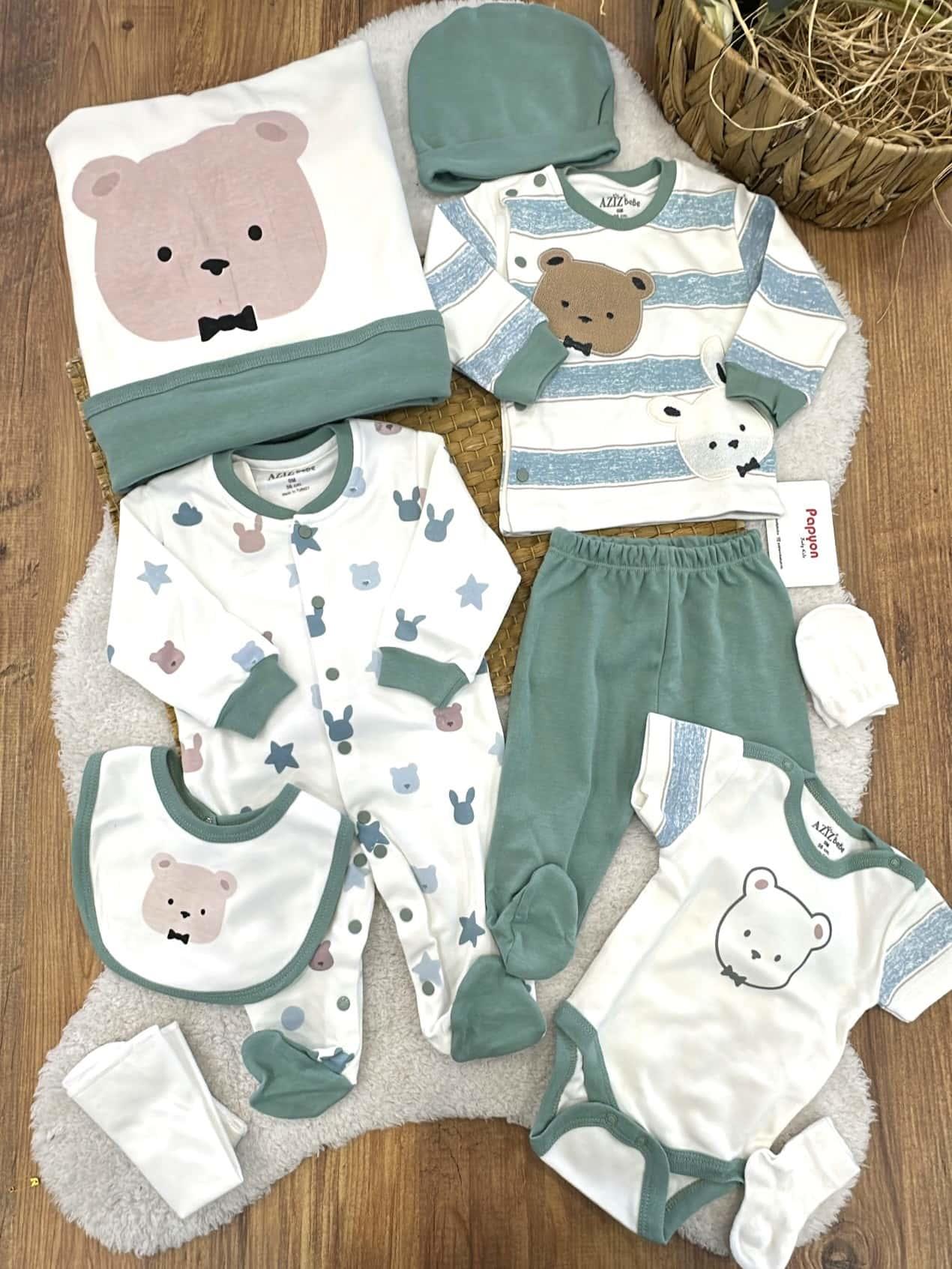 Erkek Bebek Hastane Çıkışı & Zıbın Set