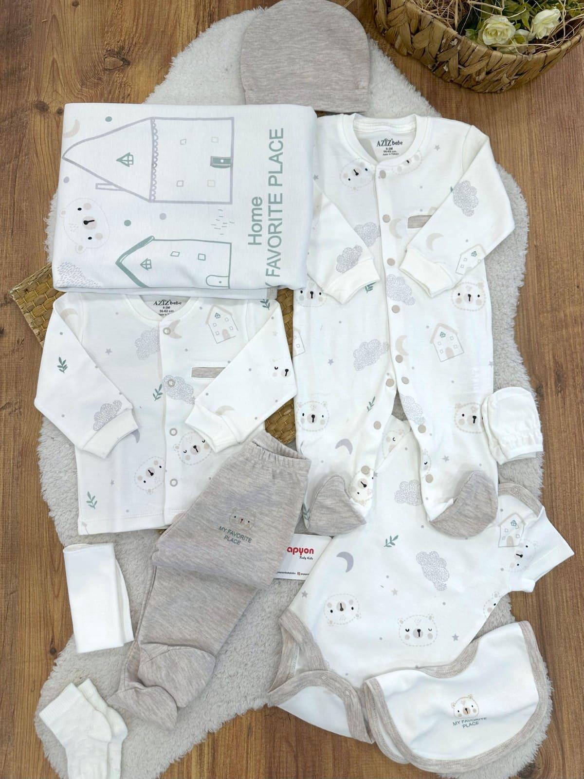 Erkek Bebek Hastane Çıkışı & Zıbın Set