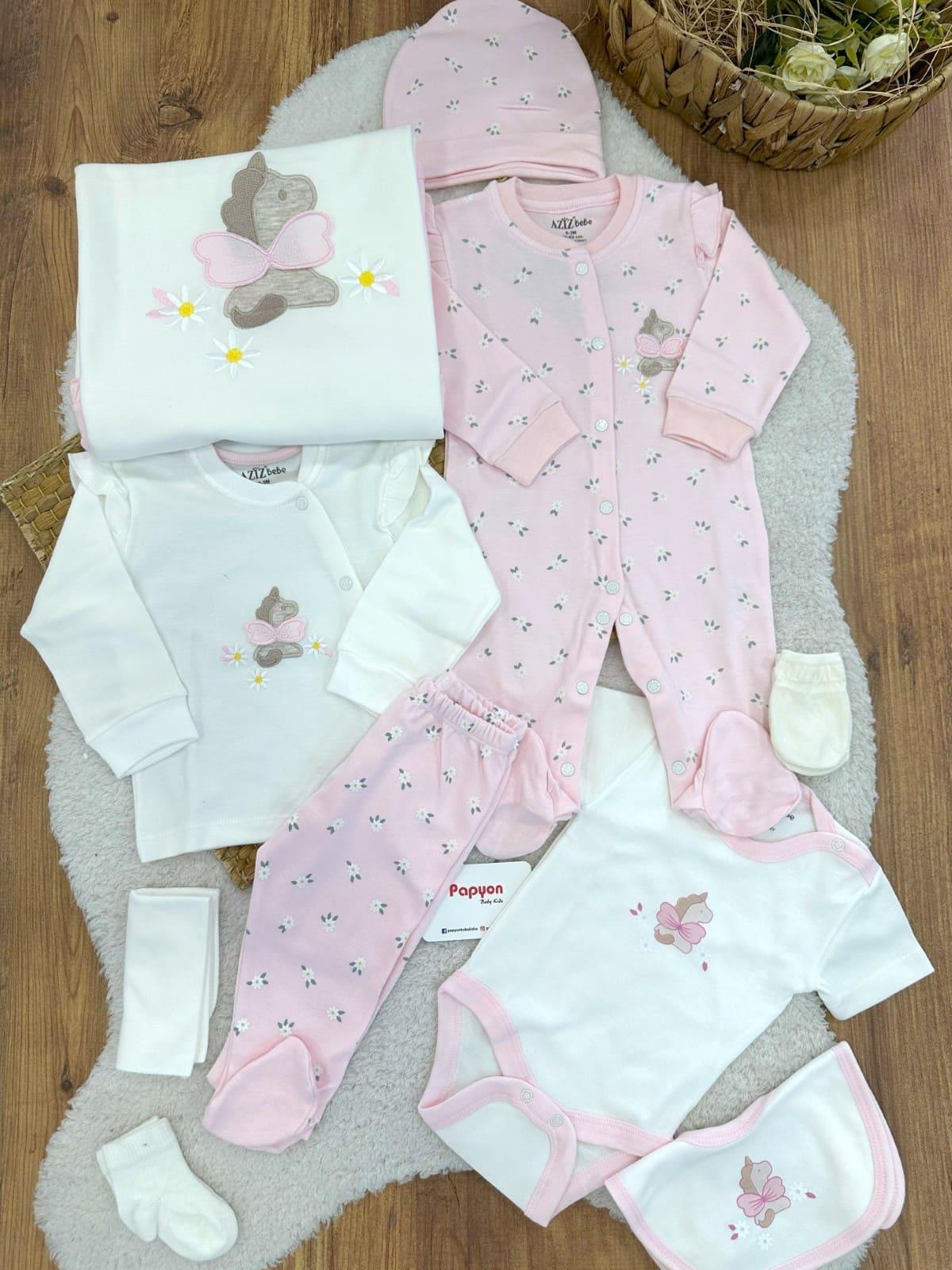 Kız Bebek Hastane Çıkışı & Zıbın Set