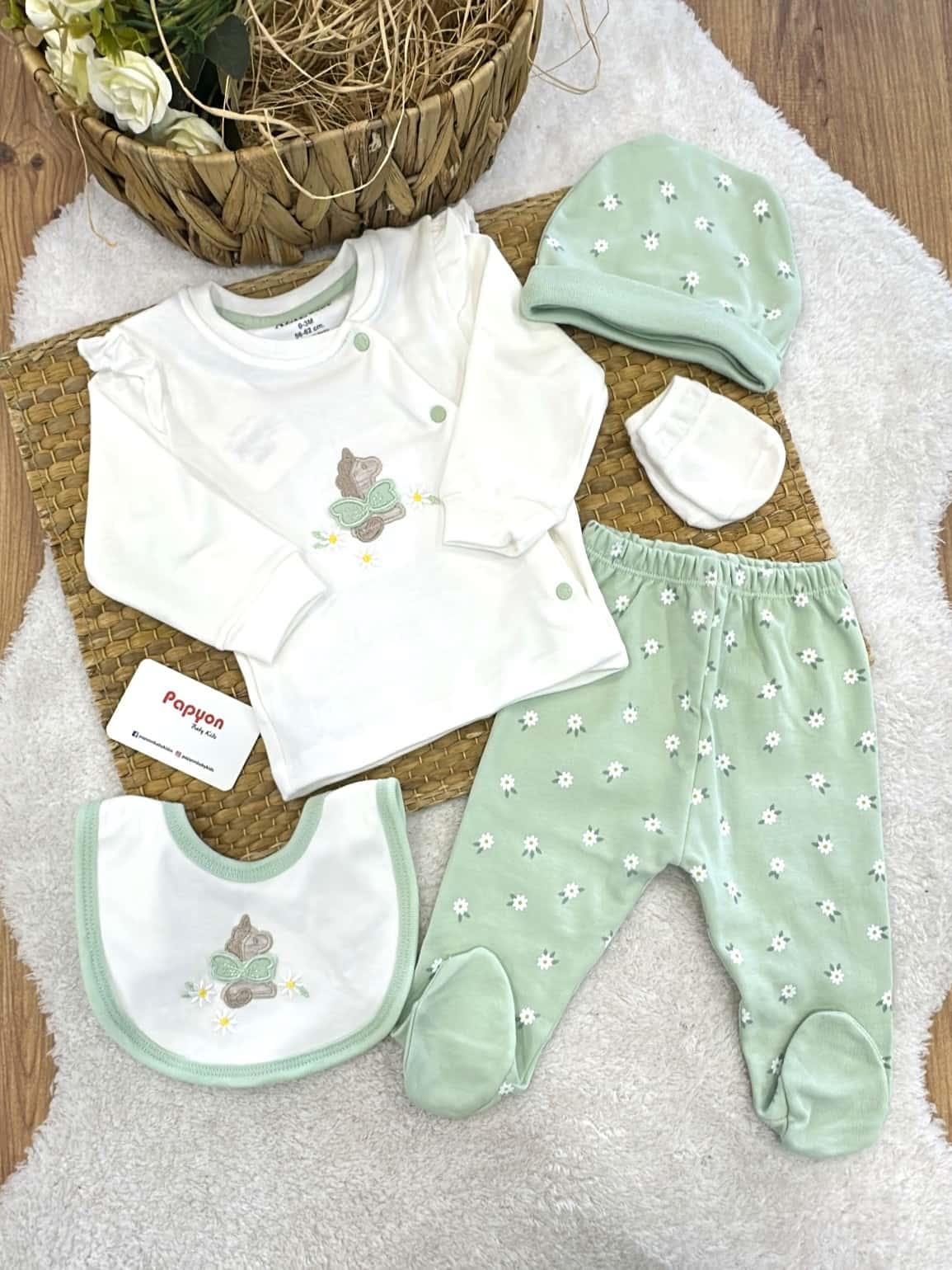 Kız Bebek Hastane Çıkışı & Zıbın Set