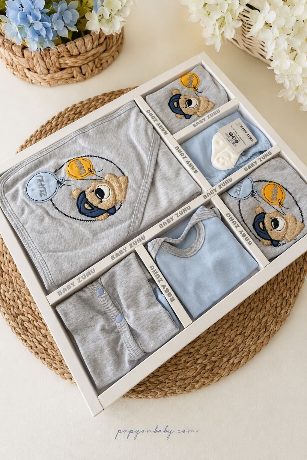 Erkek Bebek Hastane Çıkışı & Zıbın Set
