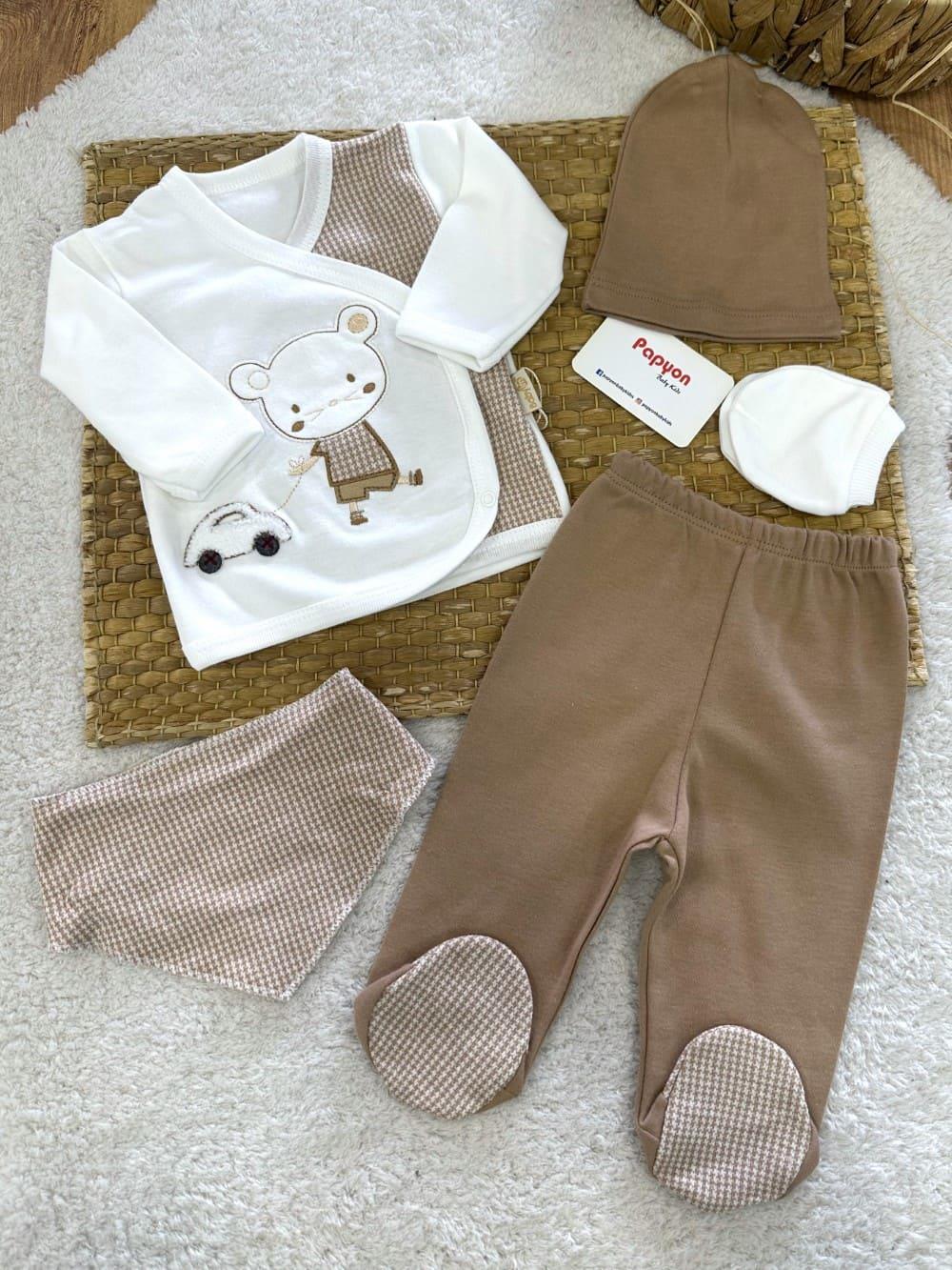Erkek Bebek Hastane Çıkışı & Zıbın Set