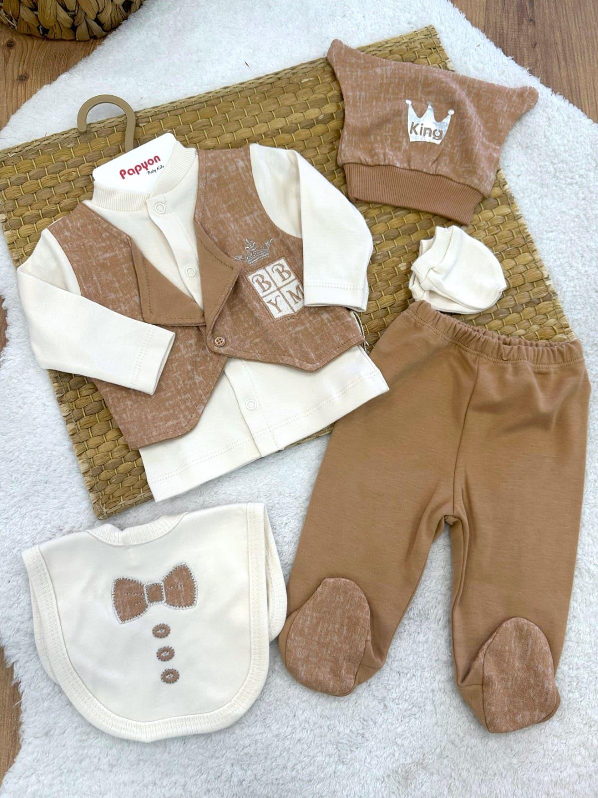 Erkek Bebek Hastane Çıkışı & Zıbın Set