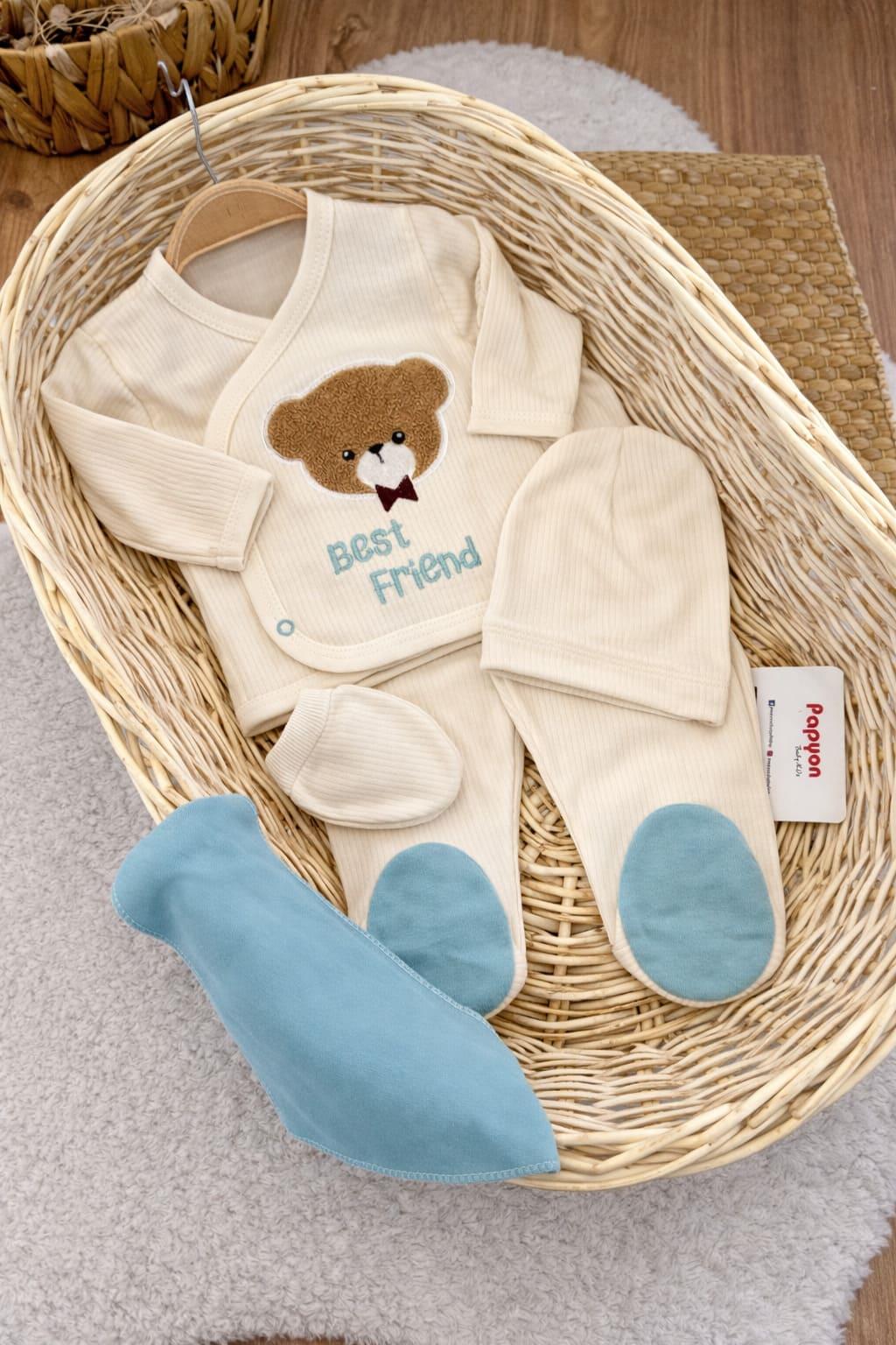 Erkek Bebek Hastane Çıkışı & Zıbın Set