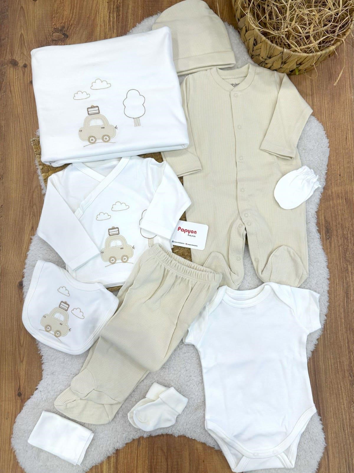 Erkek Bebek Hastane Çıkışı & Zıbın Set