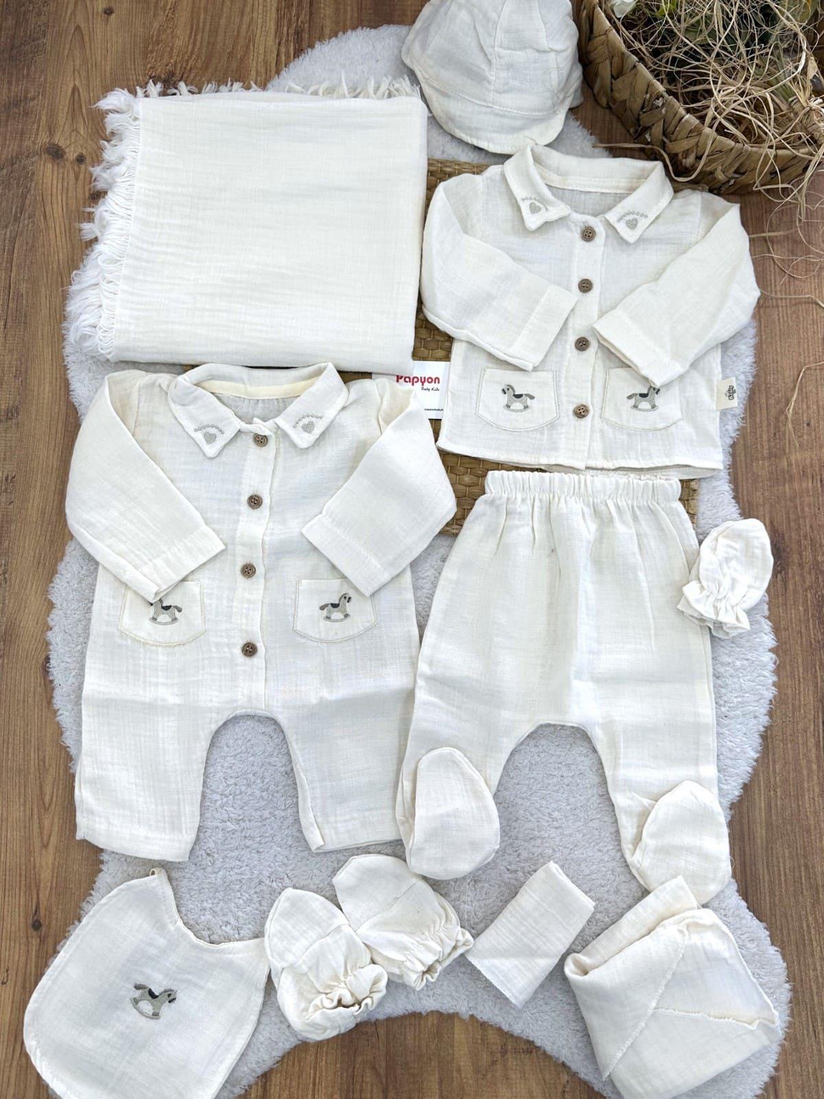 Erkek Bebek Hastane Çıkışı & Zıbın Set