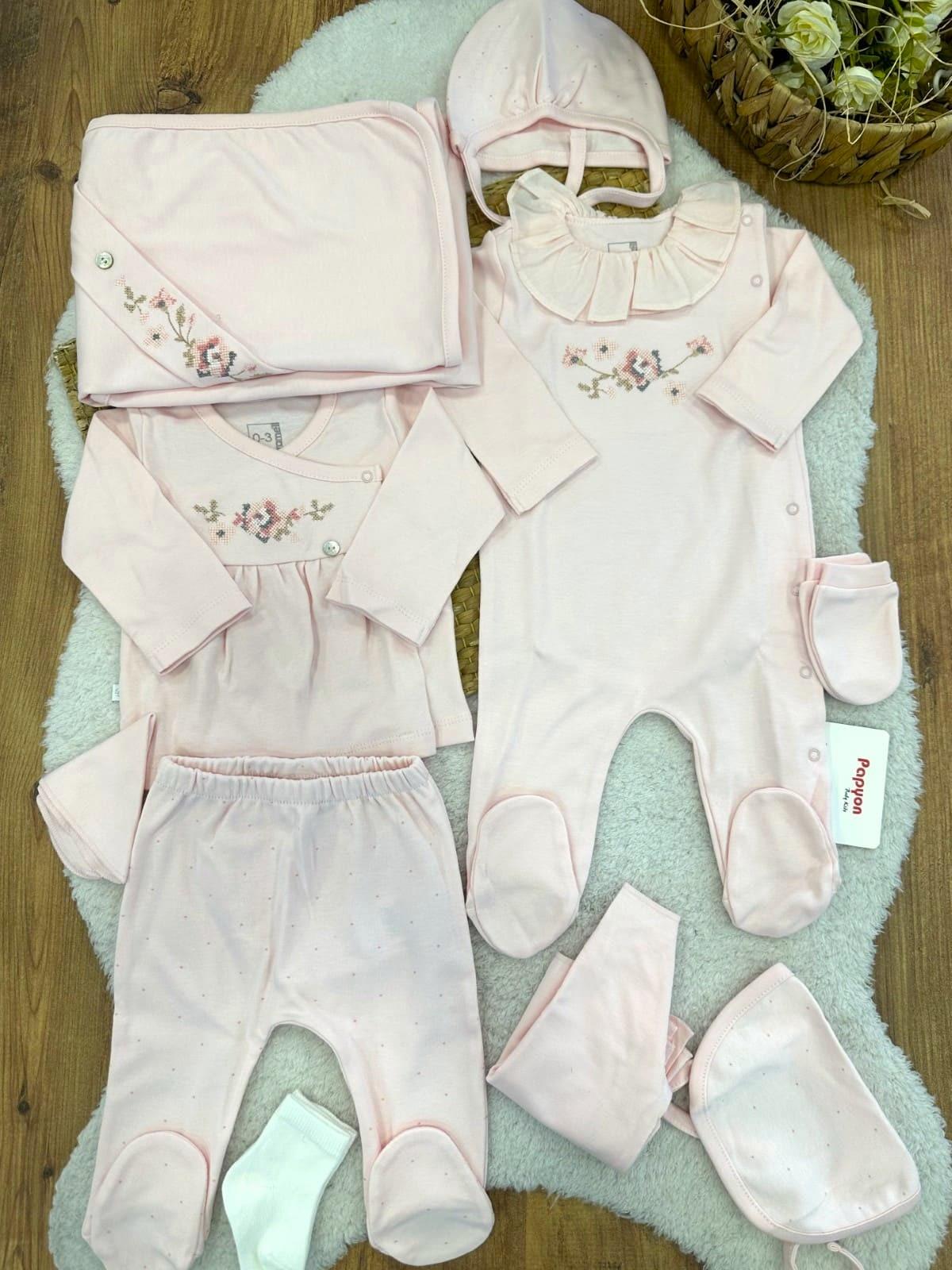 Kız Bebek Hastane Çıkışı & Zıbın Set