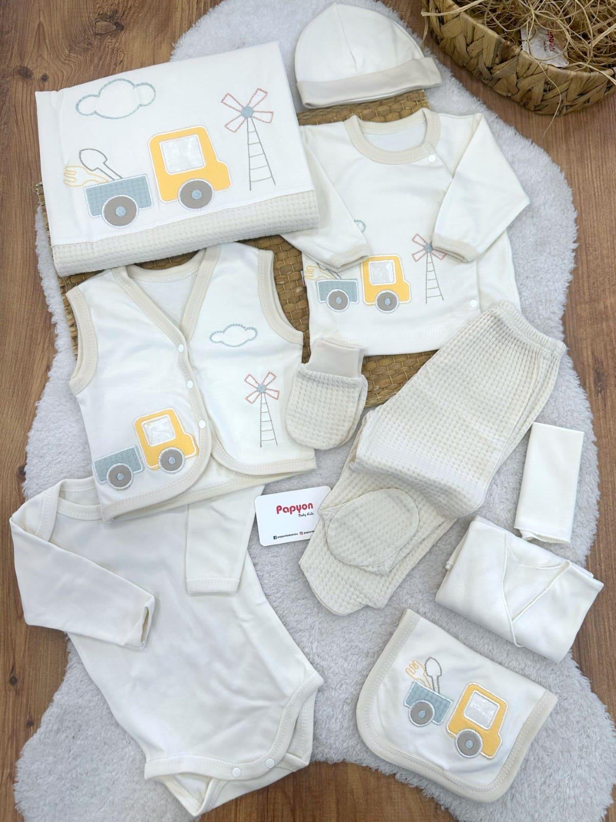 Erkek Bebek Hastane Çıkışı & Zıbın Set