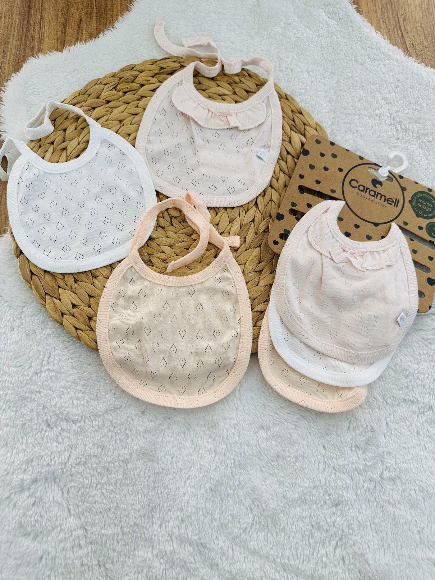 Jakarlı Kız Bebek Organik 3lü Penye Önlük