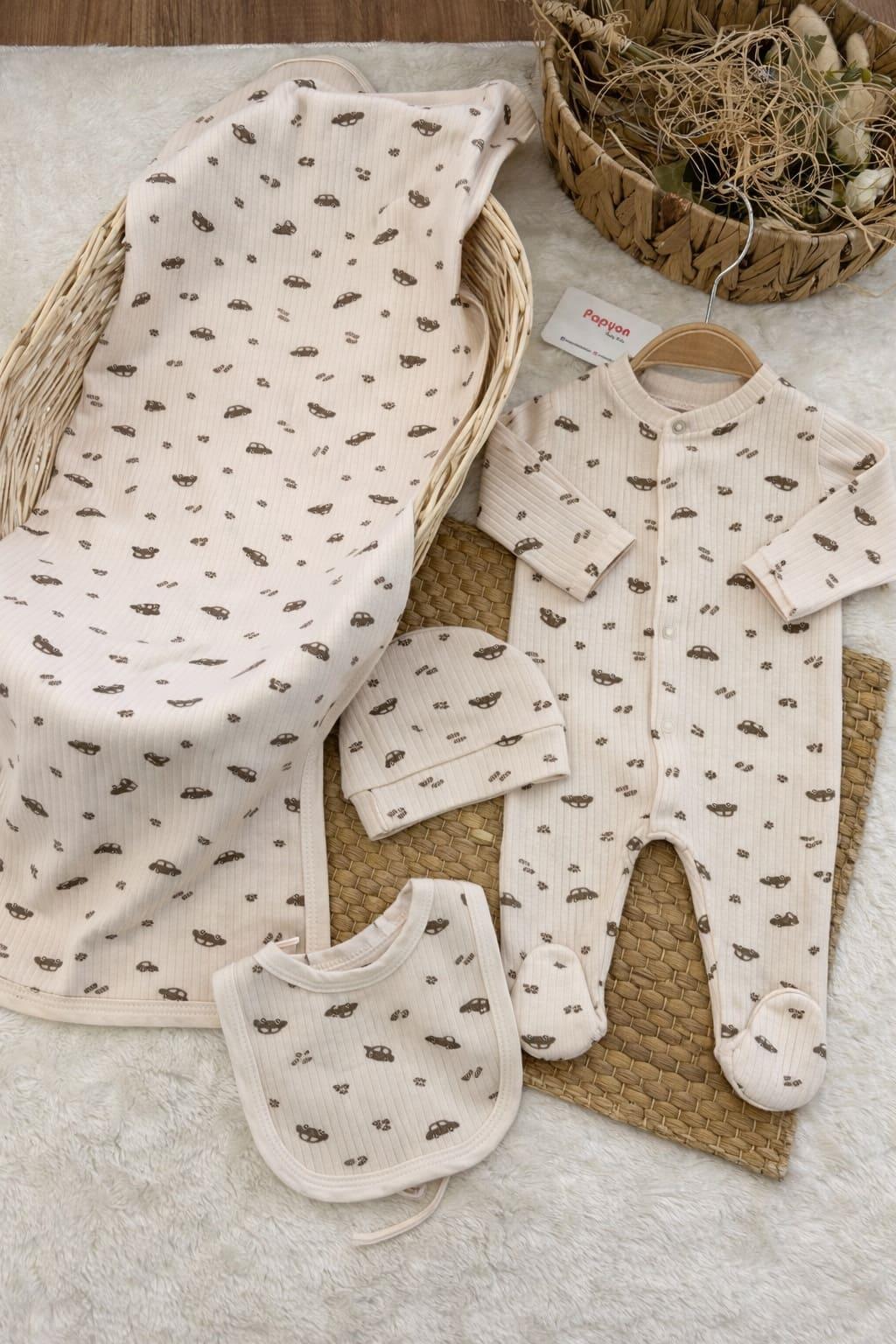 Erkek Bebek Hastane Çıkışı & Zıbın Set