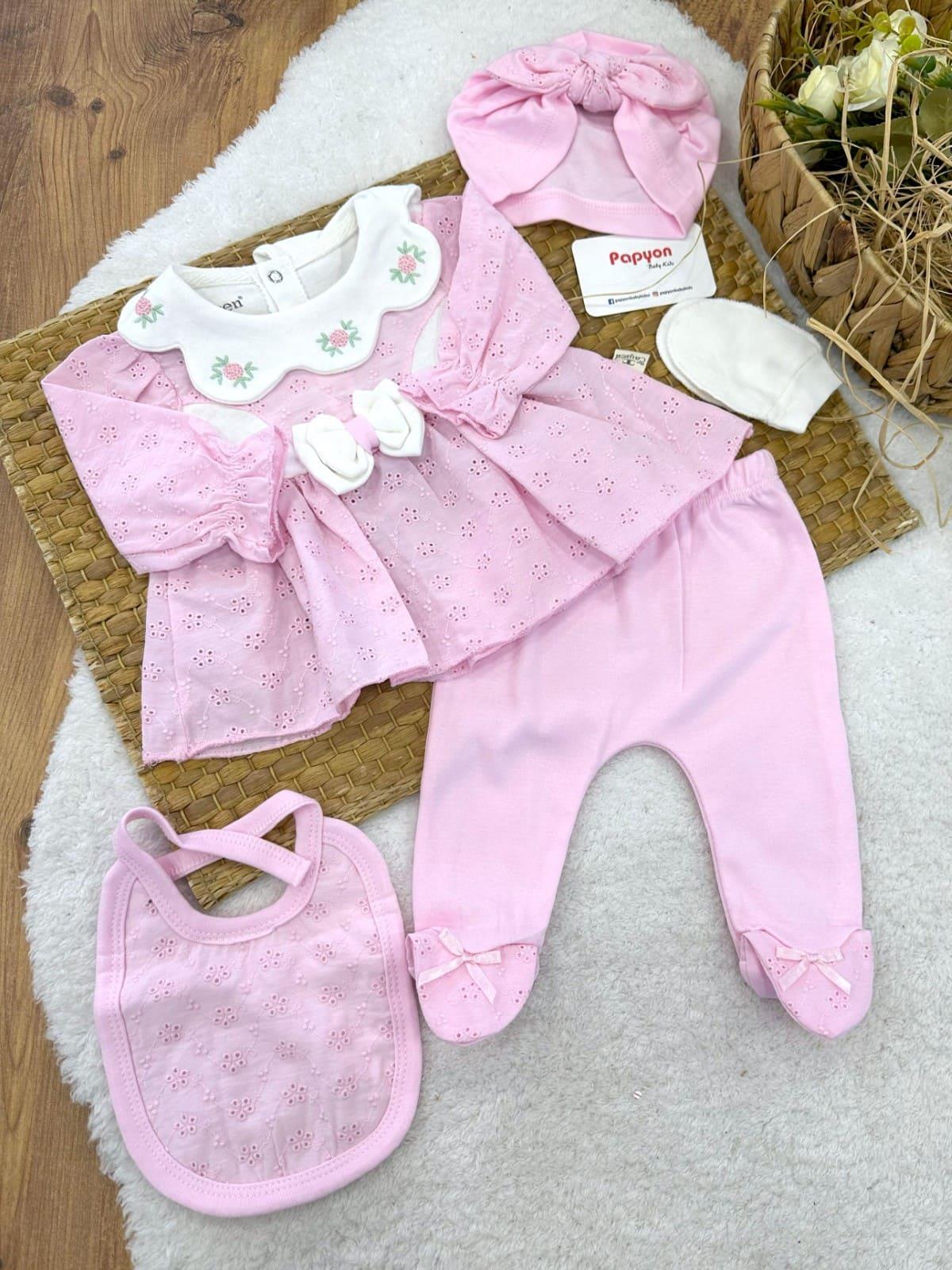 Kız Bebek Hastane Çıkışı & Zıbın Set