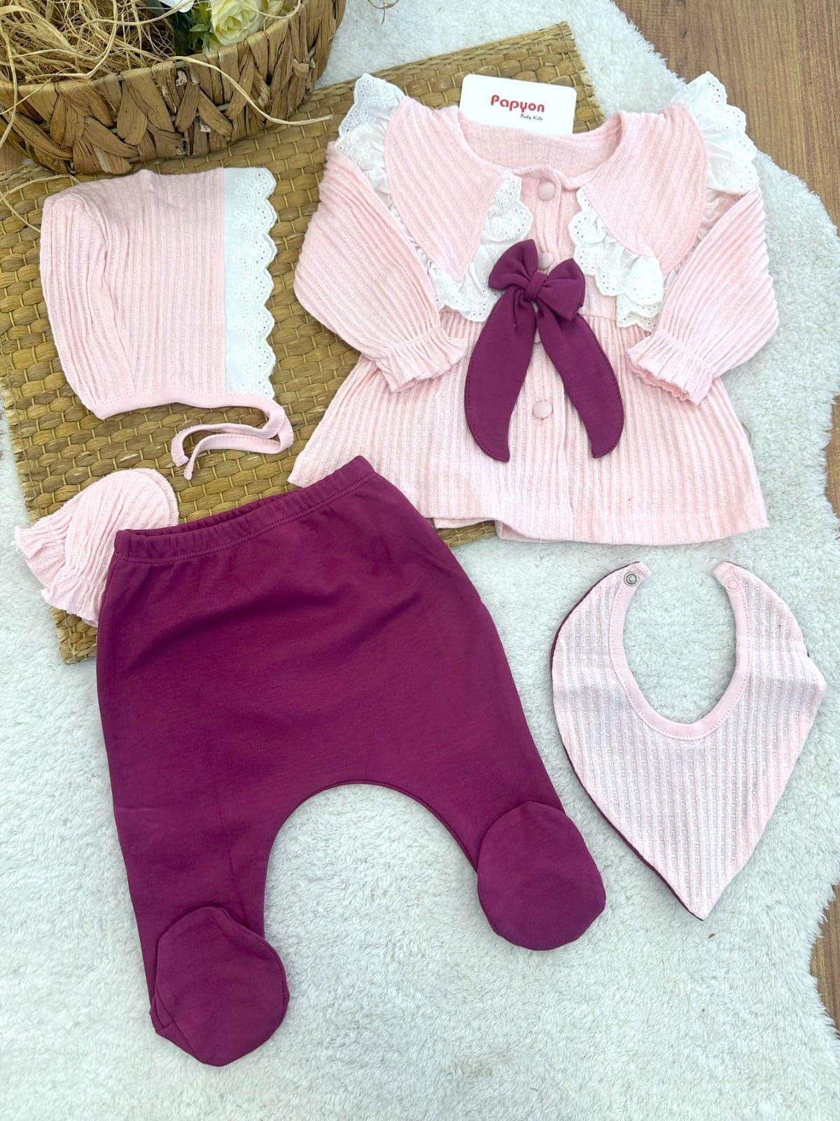 Kız Bebek Hastane Çıkışı & Zıbın Set