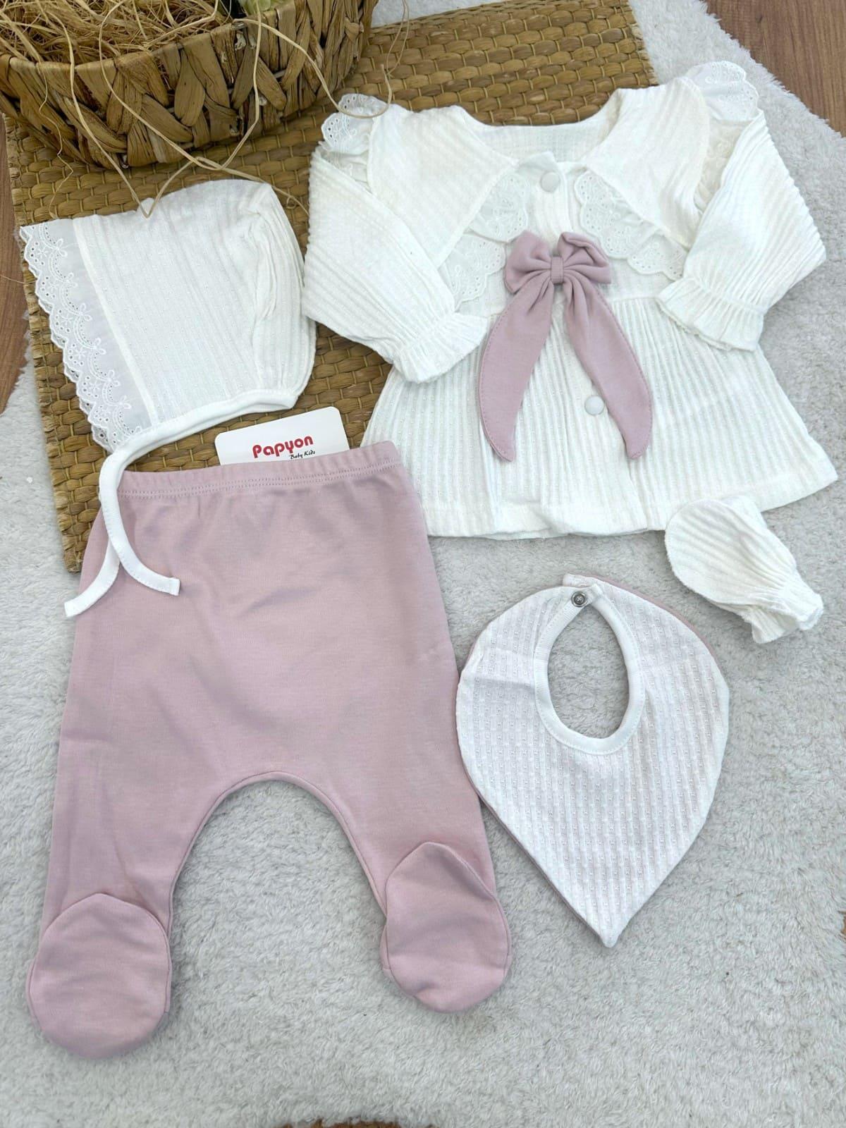 Kız Bebek Hastane Çıkışı & Zıbın Set