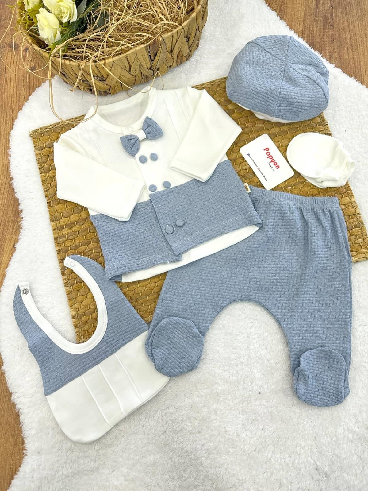 Erkek Bebek Hastane Çıkışı & Zıbın Set