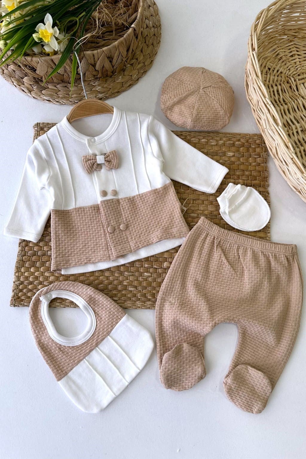 Erkek Bebek Hastane Çıkışı & Zıbın Set