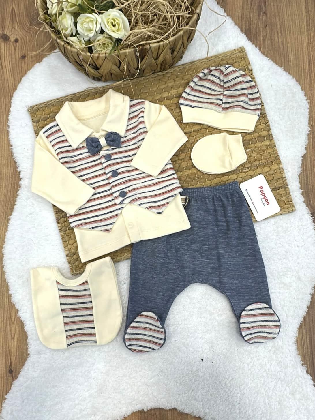 Erkek Bebek Hastane Çıkışı & Zıbın Set