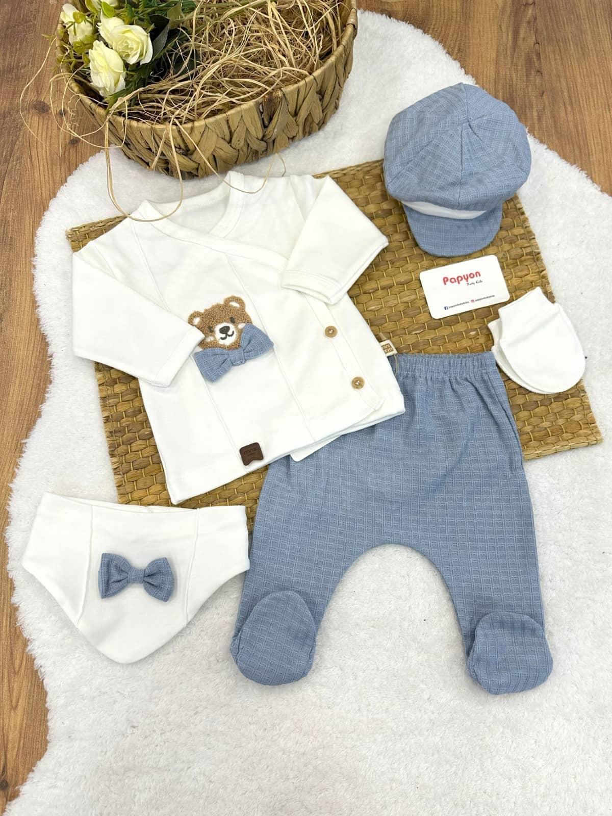 Erkek Bebek Hastane Çıkışı & Zıbın Set