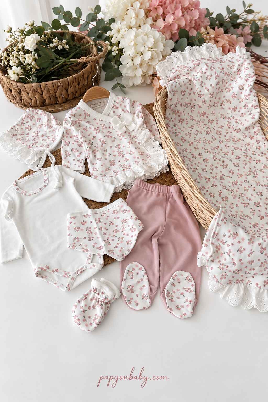 Kız Bebek Hastane Çıkışı & Zıbın Set