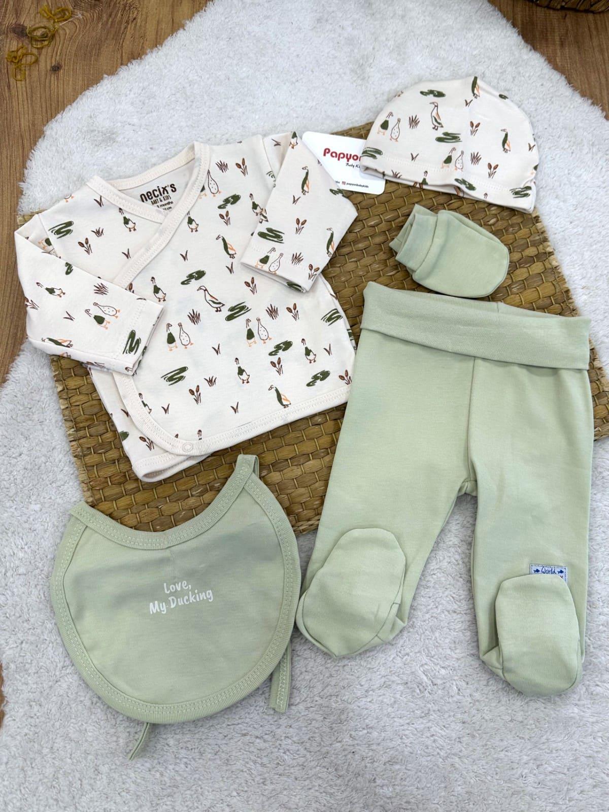 Erkek Bebek Hastane Çıkışı & Zıbın Set