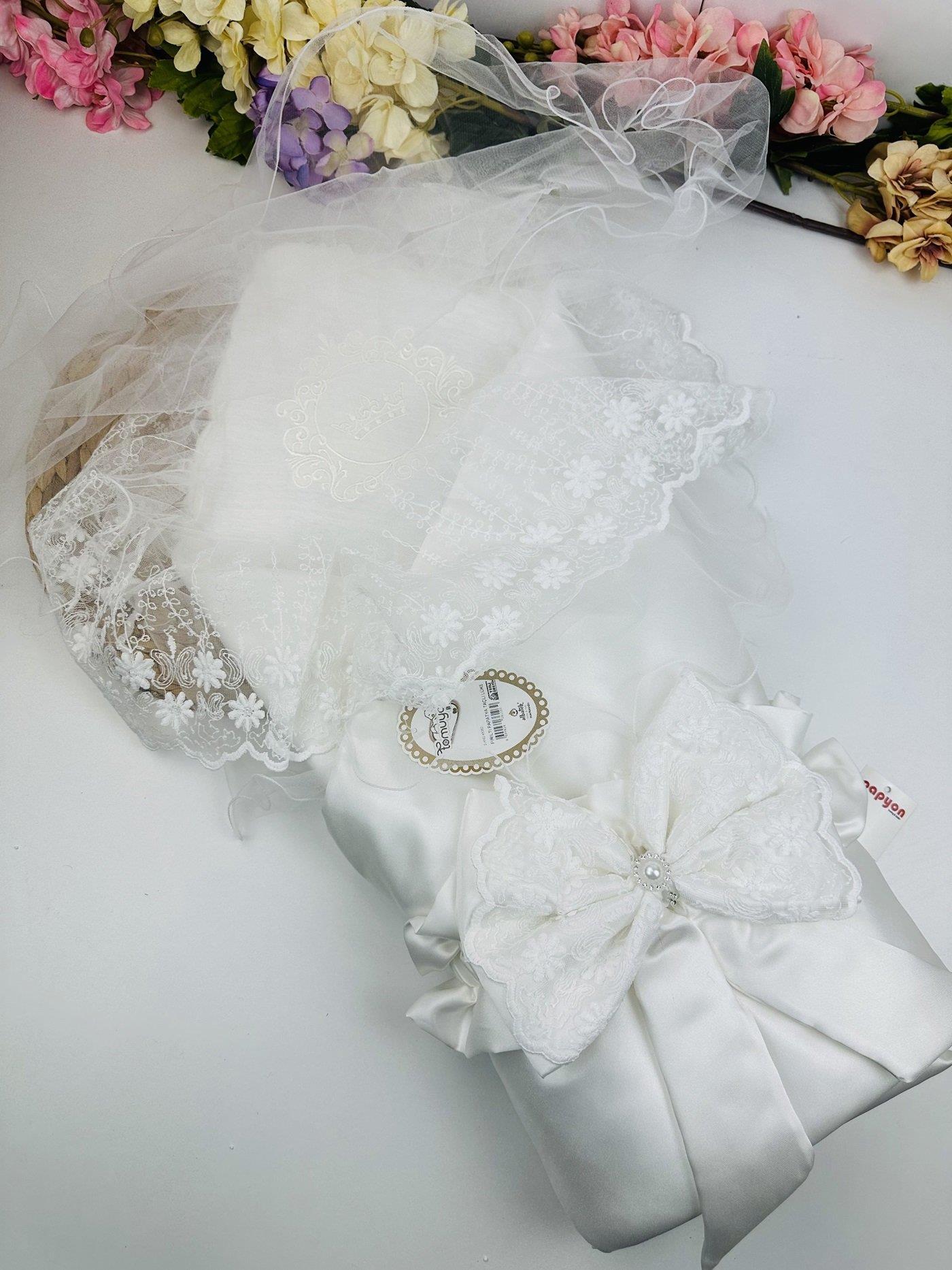 Pırıltı Papatya Taçlı Lüks Kundak