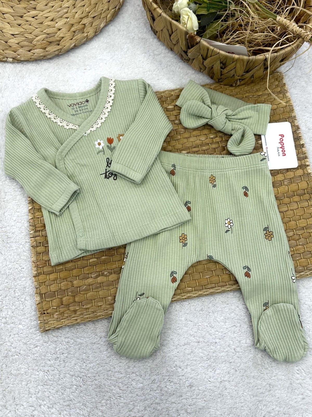 Kız Bebek Hastane Çıkışı & Zıbın Set